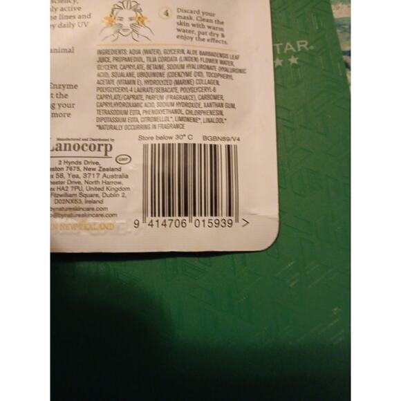 By nature from New Zealand, Hydro Firm Lace mask, collagen shot, Hyaluronic Acid - Picture 5 of 5
